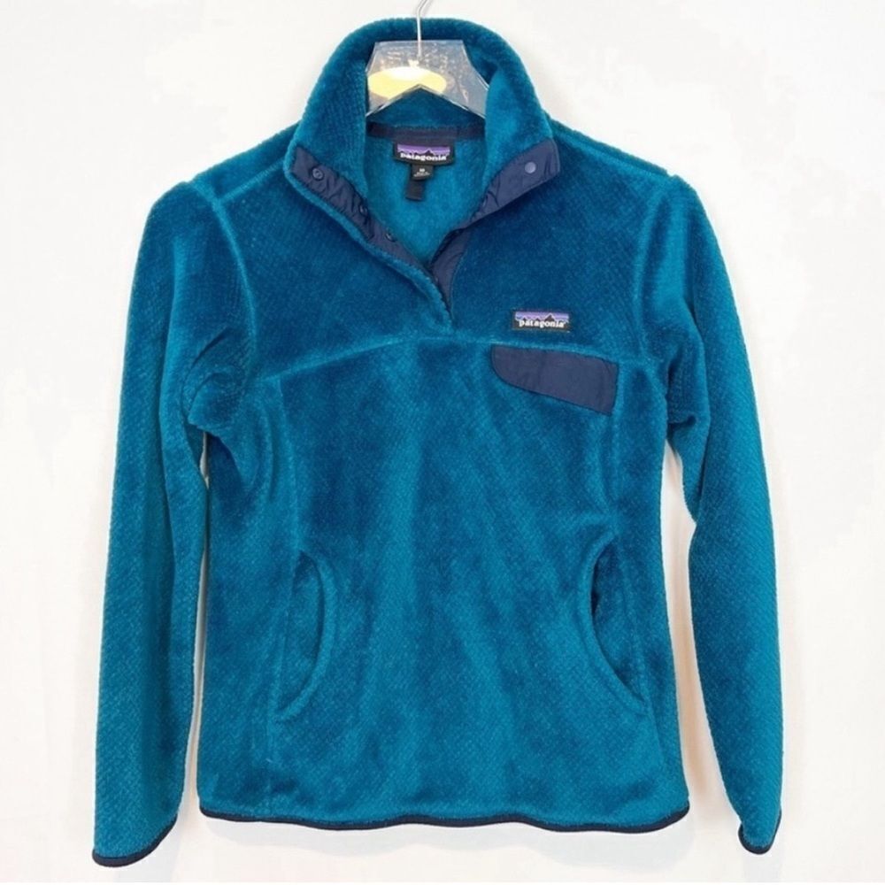 Patagonia Sweater Blue Rare Snaps Buttons